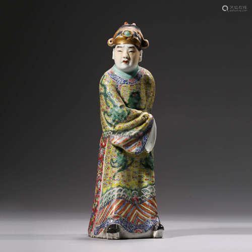 A Carved Porcelain Figurine of official