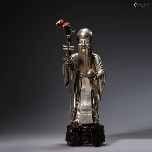 A Silver Made Figure of An Immortal