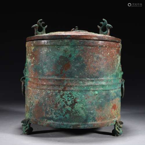 古代銅蓋罐