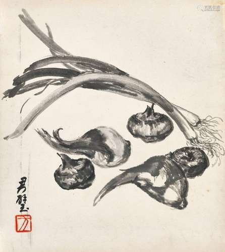 方君璧（1898～1986） 蔬果三种 纸本水墨