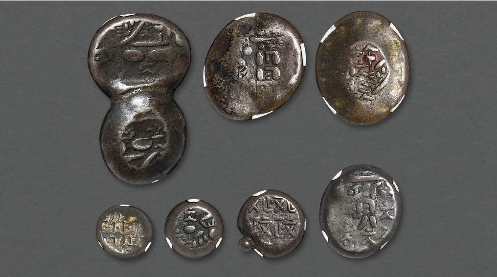 江户时代日本豆板银一组七枚-【Deal Price Picture】