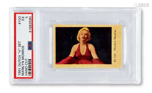 1961年荷兰玛丽莲·梦露（Marilyn Monroe）泡泡糖画片卡一张