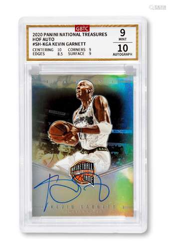 2020年PANINI公司出品国宝系列凯文·加内特（Kevin Garnett）签名卡...