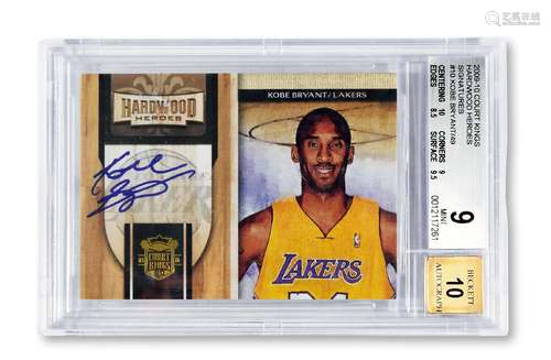 2009年PANINI公司出品科比·布莱恩特（Kobe Bryant）签名卡一张