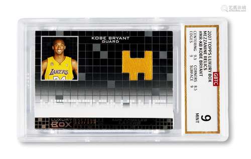 2007年TOPPS公司出品科比·布莱恩特（Kobe Bryant）球衣卡一张