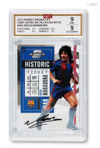 2020年PANINI公司出品迭戈·马拉多纳（Diego Maradona）贴纸签名卡一...