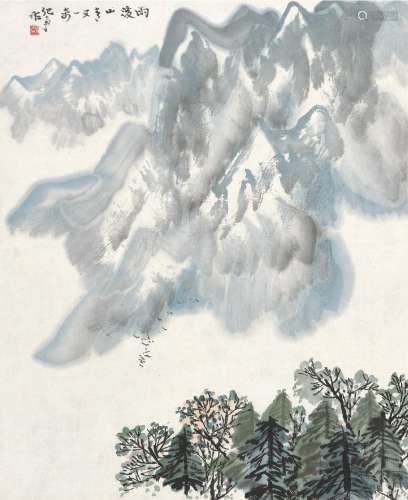 何纪争(1940-2020) 雨后山青又一奇    镜心 设色纸本