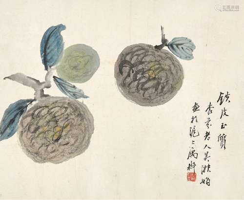 吴淑娟(1853-1930) 铁皮玉质  镜心 设色纸本