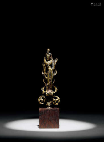 隋-唐 銅鎏金菩蕯立像