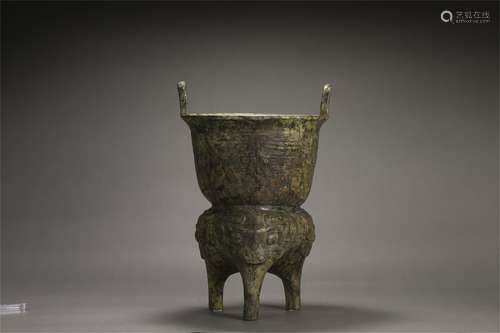 A SHANG ZHOU DYNASTY BRONZE YAN