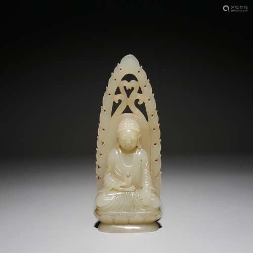 A HETIAN JADE SAKYAMUNI BUDDHA