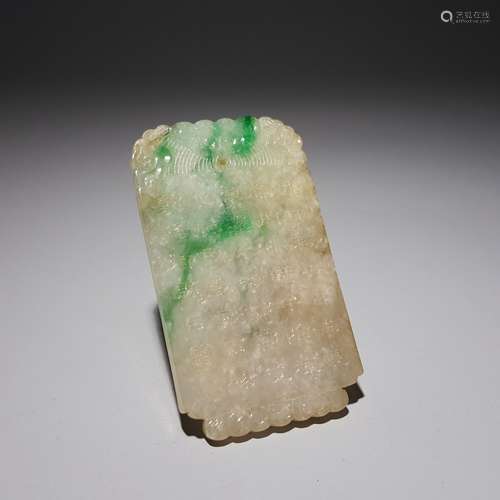 A JADEITE POETRY PENDANT