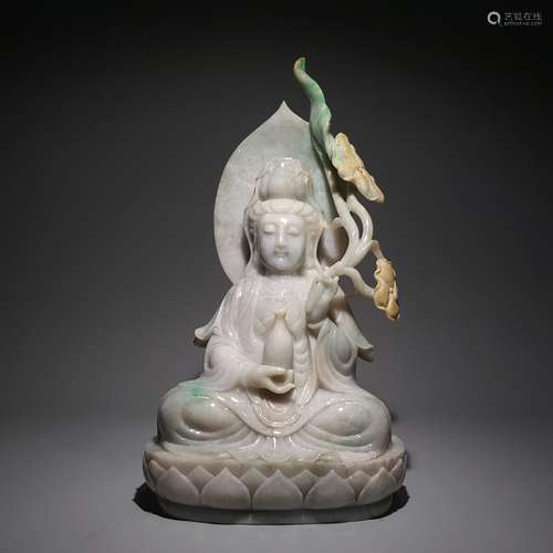 A JADEITE GUANYIN