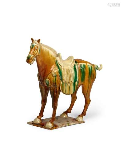 A Large Sancai glazed pottery horse