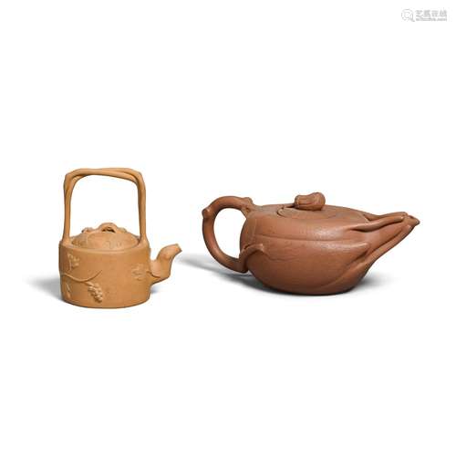 Two YIXING teapots and covers