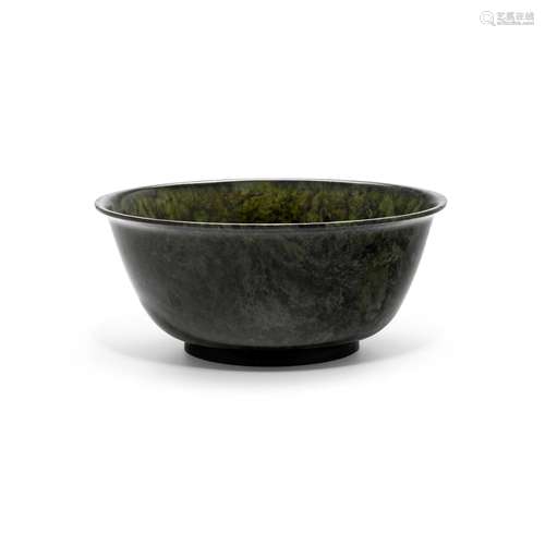 A GREEN HARDSTONE BOWL