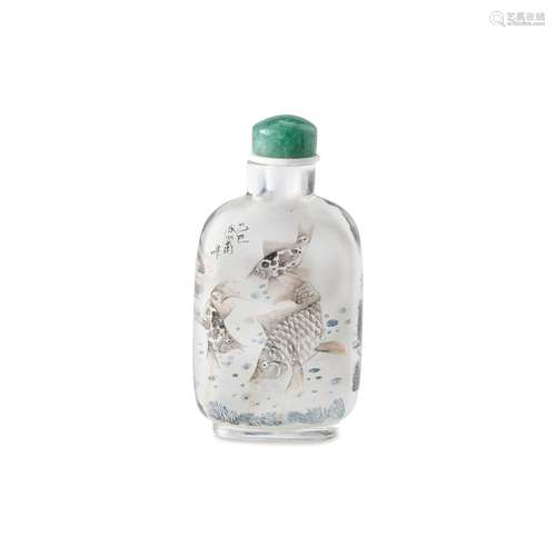 An inside-painted glass snuff bottle