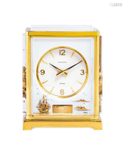 积家 精致罕有，镀金黄铜及树脂玻璃空气钟，备渔船图案，「Marina」，年...