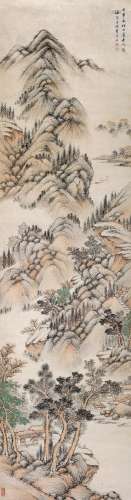 李修易（1811～1889） 仿西庐老人法 立轴 设色纸本