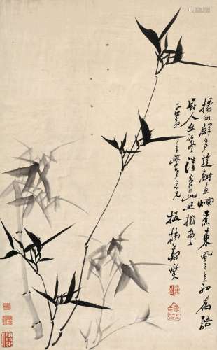郑夑（1693～1766） 墨竹图 立轴 水墨纸本