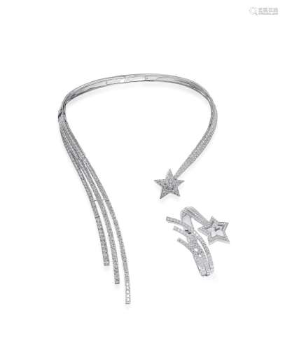 香奈儿设计 「彗星」 钻石项链及腕表套装