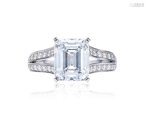 卡地亚设计 6.14克拉钻石戒指