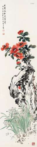 黄君璧（1898～1991） 1974年作 山茶水仙 镜心 设色纸本