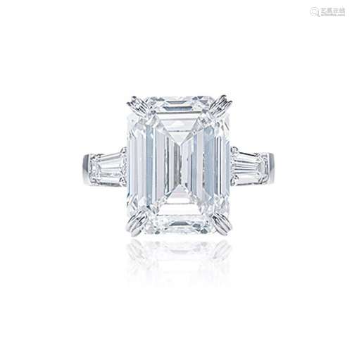 海瑞温斯顿设计 7.00克拉D色TYPE IIA全美钻石戒指，净度无瑕