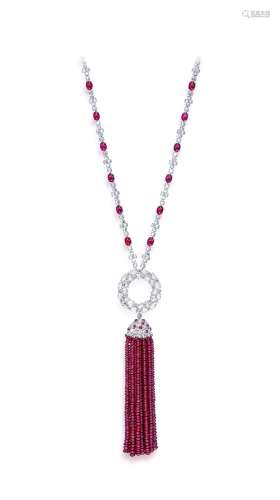 ADLER设计 红宝石配钻石项链
