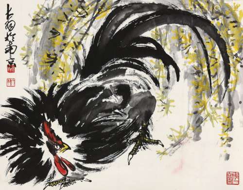 陈大羽（1912～2001） 迎春大吉 镜心 设色纸本