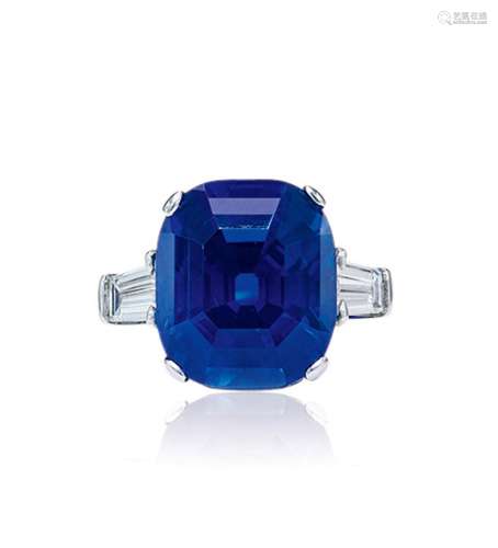 宝格丽设计 13.36克拉克什米尔「皇家蓝」蓝宝石配钻石戒指，未经加热