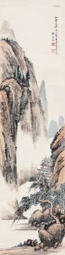 黄宾虹（1865～1955） 拟江贯道笔意 镜心 设色纸本