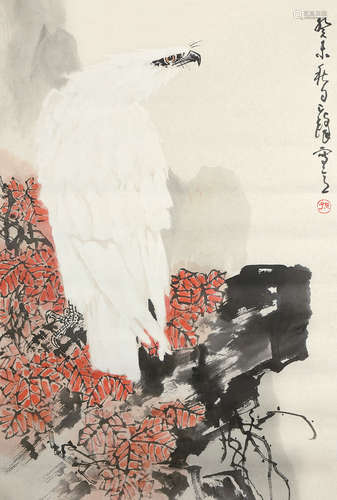 1920-至今 孙其峰  白鹰 设色纸本 镜心