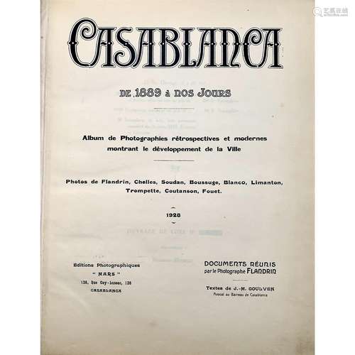 FLANDRIN. "Casablanca de 1889 à nos jours". Album ...