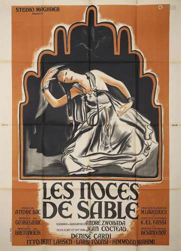 AFFICHE DU FILM MAROCAIN "LES NOCES DE SABLE" d&#x...