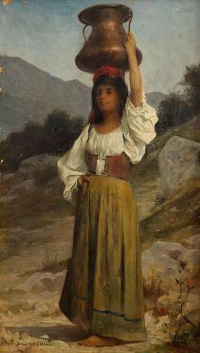ALFRED-HENRI BRAMTOT (1852-1894) PORTEUSE D'EAU ORIENTA...