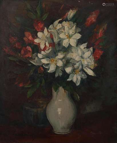 ROGER LIMOUSE (1894-1990) BOUQUET DE FLEURS VASE WITH FLOWER...