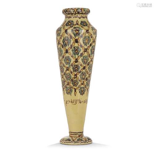 ATELIER DE VERCLOS, NABEUL GRAND VASE FUSEAU en faïence émai...