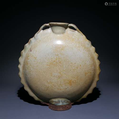 A LIAO MOON LIGHT GLAZE FLAT POT