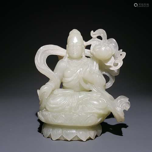 A HETIAN JADE GUANYIN