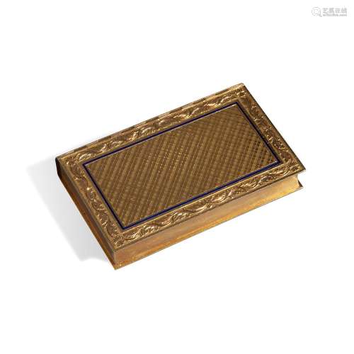 Book-shaped snuff box in chased gold, early 19th century
