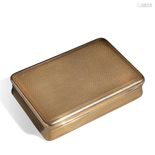 Rectangular snuff box in chased gold, London 1816