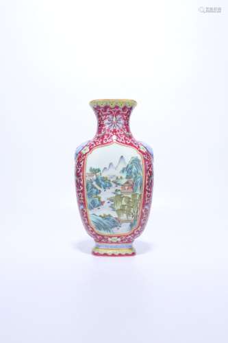 Chinese Qing Dynasty Famille Rose Porcelain Bottle