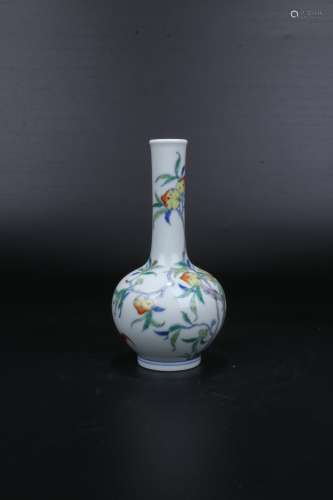 Chinese Qing Dynasty Yongzheng Doucai Porcelain Bottle
