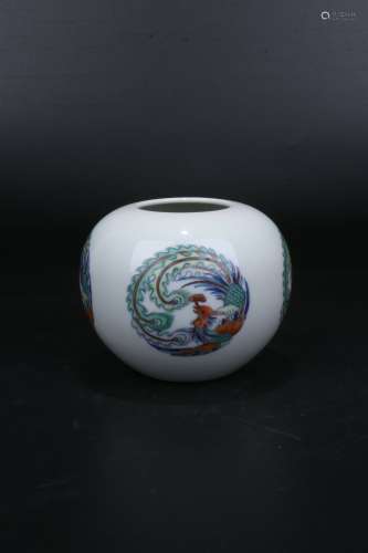 Chinese Qing Dynasty Yongzheng Doucai Phoenix Porcelain Wash...