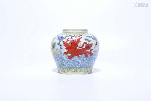 Chinese Ming Dynasty Blue And White Porcelain Jar