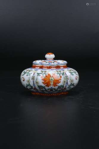 Chinese Qing Dynasty Qianlong Famille Rose Flower Porcelain ...