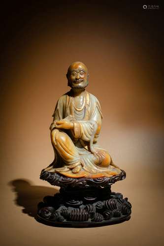 Chinese Qing Dynasty Shoushan Luohan Statue