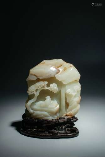 Chinese Qing Dynasty Hetian Jade Shanzi