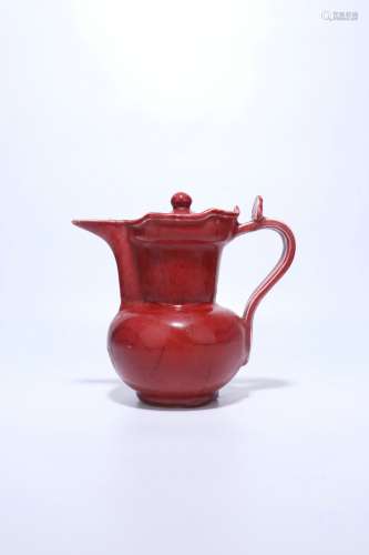Chinese Ming Dynasty Underglazed Red Porcelain Pot